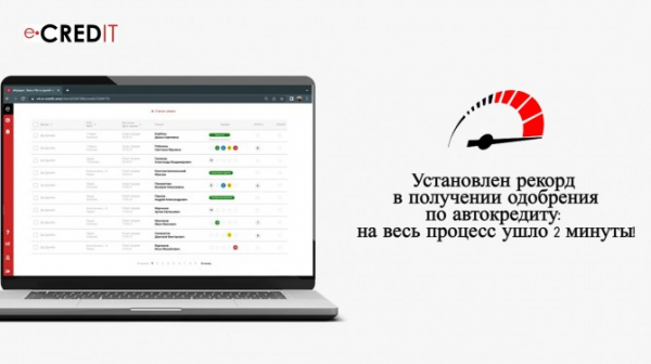Установлен рекорд в получении одобрения по автокредиту: на весь процесс ушло 2 минуты!