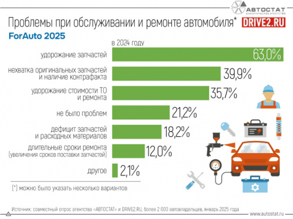 С какими проблемами столкнулись автовладельцы при обслуживании и ремонте машин в 2024 году?