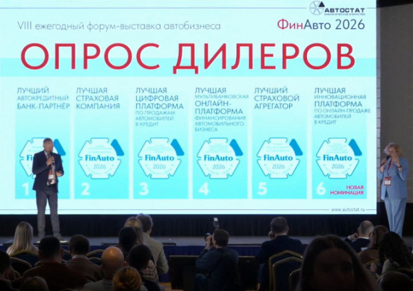Агентство &laquo;АВТОСТАТ&raquo; назвало лауреатов премии &laquo;ФинАвто &ndash; 2026&raquo;